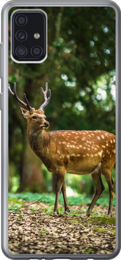 Coque Samsung Galaxy A52 5G – Cerf – Forêt – Animal – Siliconen – Sinterklaas – Noël – Cadeaux – Cadeaux chaussures