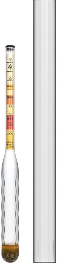 Browin – Hydromètre incassable avec tube à essai, plage de mesure : 10-50 °C – Honey Meter