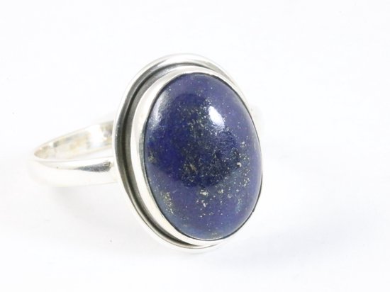 Bague ovale en argent avec lapis-lazuli – taille 20