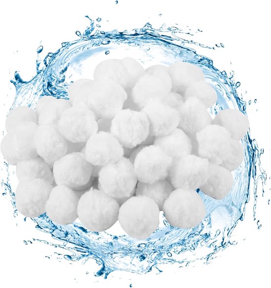 Balles filtrantes 1400 g, balles filtrantes pour piscine, balles filtrantes pour pompes de piscine, balles filtrantes pour filtres à sable, peuvent remplacer 50 kg de sable filtrant, balles filtrantes pour installations de filtration à sable pour