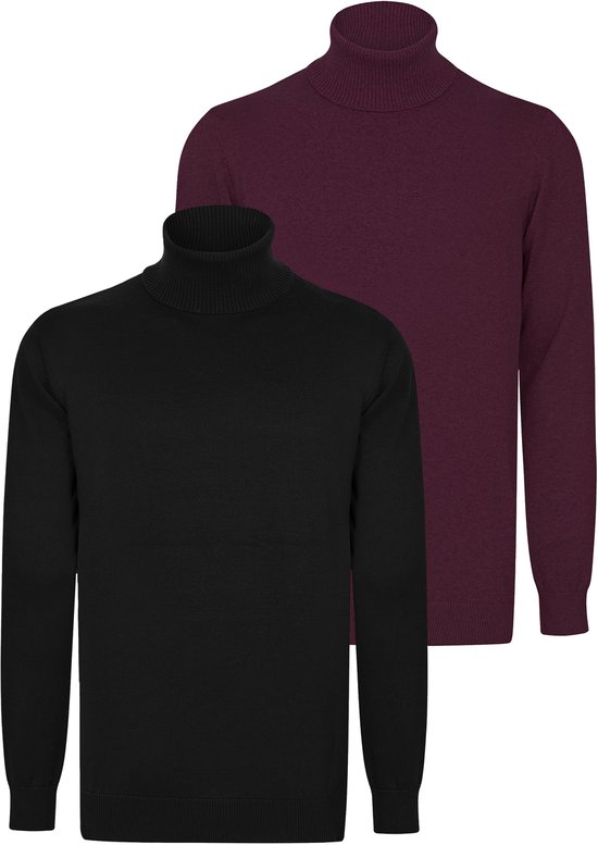 Felix Hardy Colturi – Lot de 2 pulls – 100 % Katoen – Zwart- XL