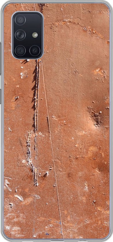 Coque Samsung Galaxy A71 – Fer – Rouille – Marron – Coque de téléphone en Siliconen