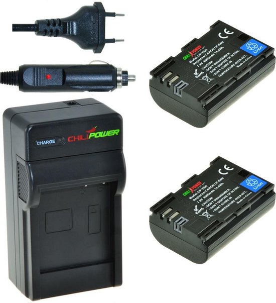 ChiliPower LP-E6N Canon Kit – Batterie pour appareil photo