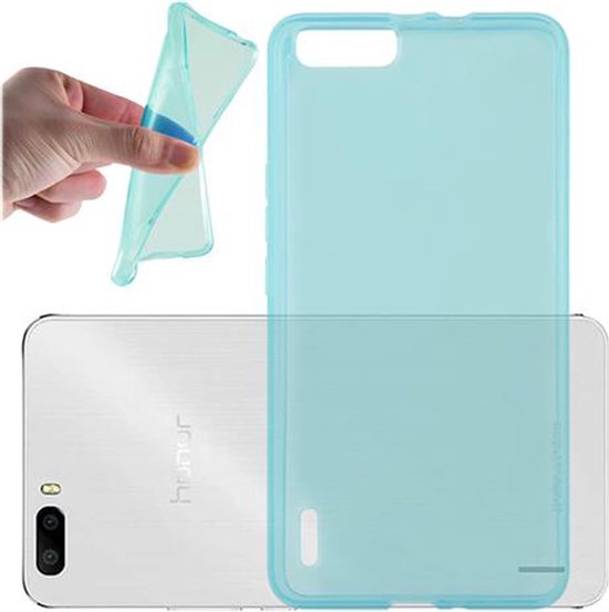 Coque Cadorabo pour Honor 6 PLUS en BLEU TRANSPARENT – Coque de protection en silicone TPU flexible
