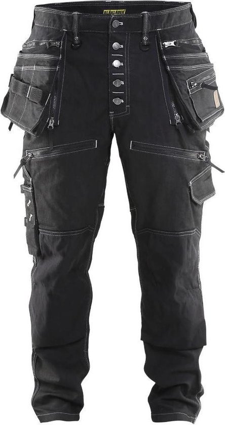 Blåkläder 1999-1141 Pantalon de travail stretch Zwart , taille 148
