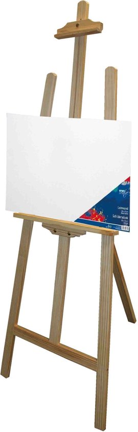Chevalet en bois Benson 140 cm avec toile 50 x 70 cm