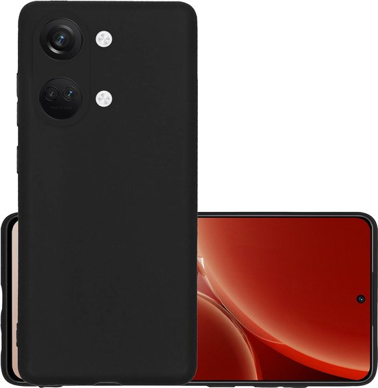 Coque OnePlus Nord 3 Coque Arrière Housse en Siliconen – Zwart