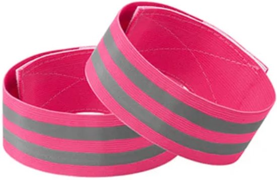 Bracelets de sécurité| Bracelet réfléchissant | Bracelets de Sport | Pneu de sécurité pour Cyclisme / Course à pied |bracelets bracelet course cyclisme sport vélo course visibilité – rose